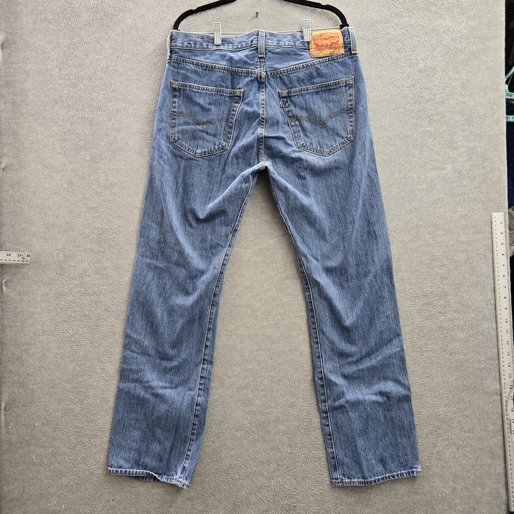 Levi's‎ 501 Men Jeans 36X32 Blue Denim Original Fit Straight Leg Button Fly - Picture 13 of 13